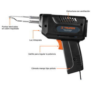 CAUTÍN TIPO PISTOLA DE 140 W, 2 TEMPERATURAS 17548 N