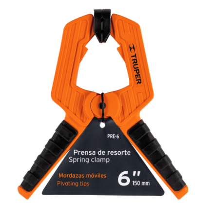 PRENSA DE RESORTE 6'' CUERPO DE NYLON CON MANGO TRUPER 17701 *