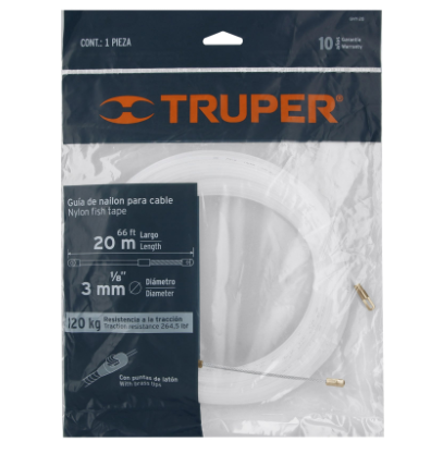 GUÍA DE NYLON DE 20M PARA CABLE, TRUPER 17757 *
