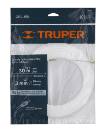 GUÍA DE NYLON DE 30M PARA CABLE, TRUPER 17758 *