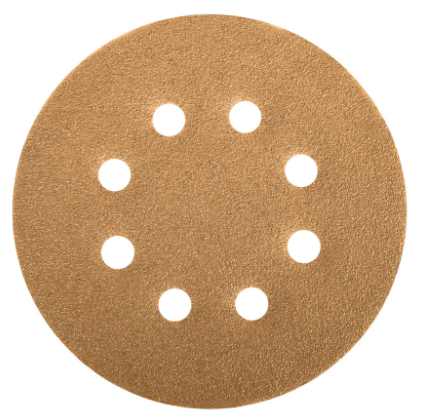 CAJA CON 5 DISCOS DE LIJA 5'' ROTO-ORBITAL, GRANO 40, 8 PERFORACIONES 17765 *L