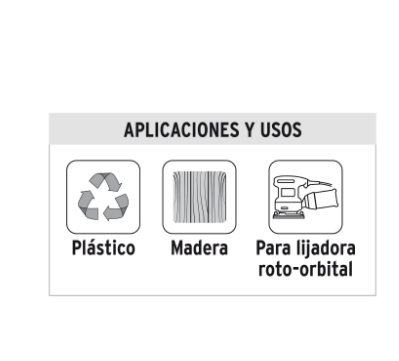 CAJA CON 5 DISCOS DE LIJA 5'' ROTO-ORBITAL, GRANO 40, 8 PERFORACIONES 17765 *L