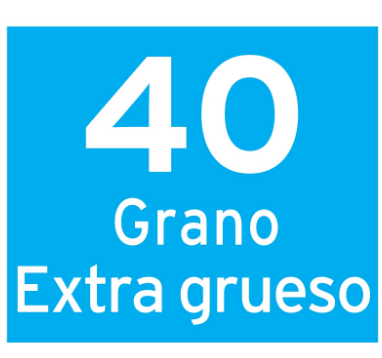 CAJA CON 5 DISCOS DE LIJA 5'' ROTO-ORBITAL, GRANO 40, 8 PERFORACIONES 17765 *L