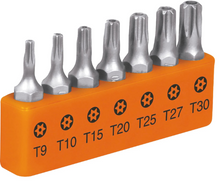 Cargar imagen en el visor de la galería, JUEGO DE PUNTAS TORX CON SEGURO, 1&#39;, 7 PIEZAS, EXPERT 17797 P
