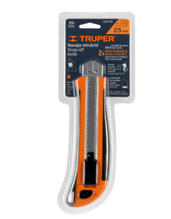 CUTTER CON GRIP, CUCHILLA DE 25 MM 17901 *