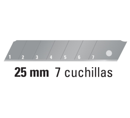 CUTTER CON GRIP, CUCHILLA DE 25 MM 17901 *