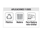 CAJA CON 5 DISCOS DE LIJA 5'' GRANO 120 LIJADORA ROTO-ORBITAL 17950 *