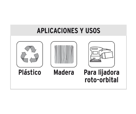 CAJA CON 5 DISCOS DE LIJA 5'' GRANO 120 LIJADORA ROTO-ORBITAL 17950 *