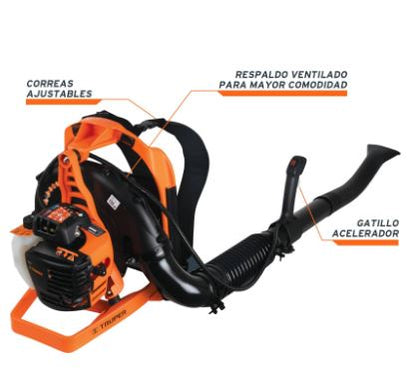 SOPLADORA CON MOTOR A GASOLINA 26CC, TIPO MOCHILA, TRUPER 18147