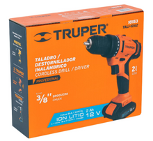 Cargar imagen en el visor de la galería, TALADRO INALAMBRICO 3/8 12V, PROFESIONAL, TRUPER
