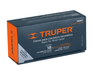 CAJA CON 5000 CLAVOS CALIBRE 18, 40MM PARA CLNE-18, TRUPER 18267 N