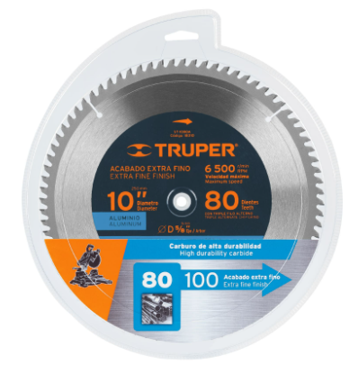 DISCO SIERRA P/ALUMINIO 10', 80 DIENTES, CENTRO 5/8' 18310 *