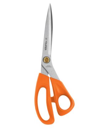 TIJERA 10'' DE ACERO INOXIDABLE PARA COSTURA, TRUPER 18496 P