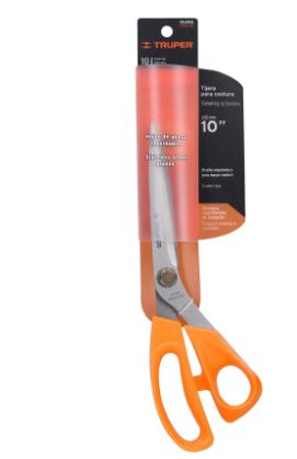 TIJERA 10'' DE ACERO INOXIDABLE PARA COSTURA, TRUPER 18496 P