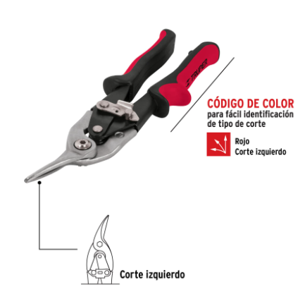 TIJERA DE AVIACIÓN 9 1/2'' CORTE IZQUIERDO, TRUPER 18534 *