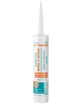 SELLADOR TRANSLÚCIDO PARA BAÑOS Y COCINAS, 250ML TRUPER 18565 *
