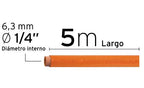 ROLLO DE 5M DE MANGUERA 1/4'' DE PVC PARA COMPRESOR, TRUPER 19013 *
