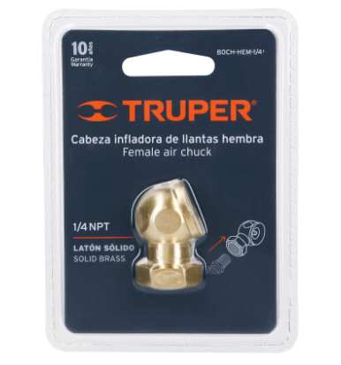 CABEZA INFLADORA DE LLANTAS, HEMBRA, CUERDA 1/4, NPT 19088 *
