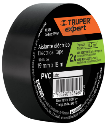 CINTA DE AISLAR 19MM X 19M TRUPER EXPERT 19954 *