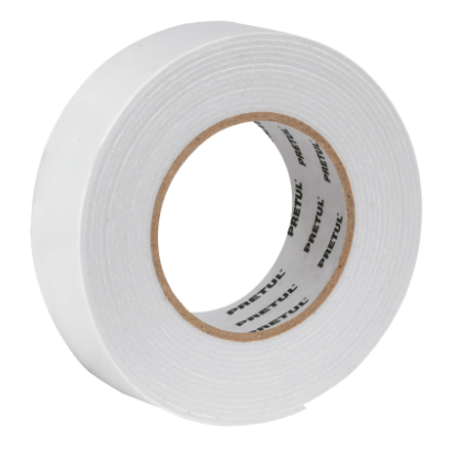 CINTA DOBLE CARA DE 19MM X 1.5M PRETUL 20004 *