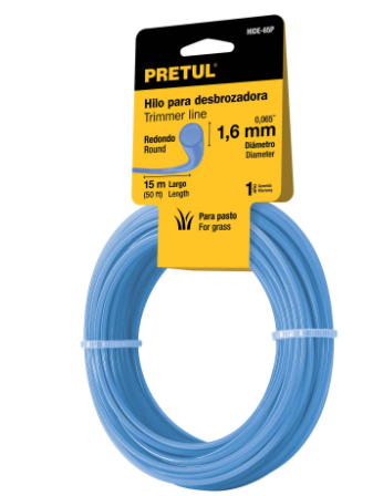 HILO REDONDO PARA DESBROZADORA, 15 M, 1.6 MM, PRETUL 20022 *