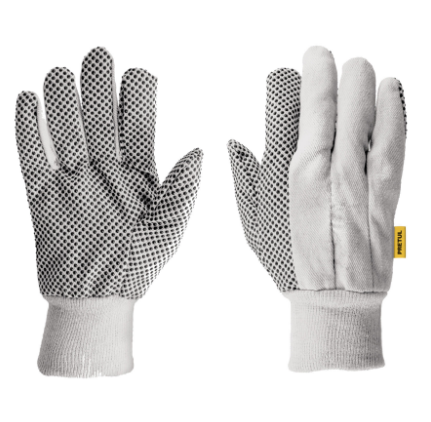 GUANTES DE ALGODÓN CON PUNTOS PVC, PRETUL 20330 *