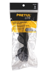 LENTES DE SEGURIDAD, MICA GRIS, PRETUL, LITE 20402 P