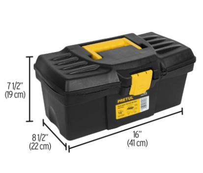 CAJA PLÀSTICA PARA HERRAMIENTAS, 16'' PRETUL 20532 P