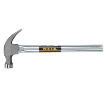 MARTILLO UÑA CURVA 16 OZ, MANGO TUBULAR, PRETUL 20595 *