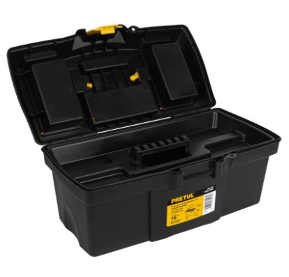 CAJA PARA HERRAMIENTAS DE 16'', CON COMPARTIMIENTOS, PRETUL 20603 *