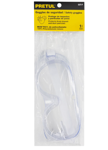 GOGGLES DE SEGURIDAD CON VENTILACIÒN DIRECTA, PRETUL 21538 *