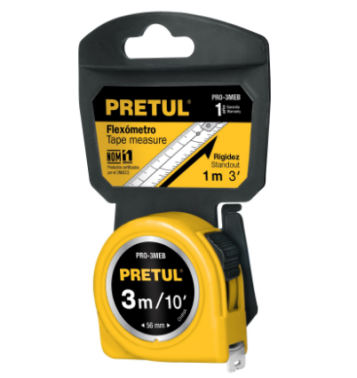 FLEXÓMETRO, AMARILLO, 3M CINTA 13MM, PRETUL 21605 *