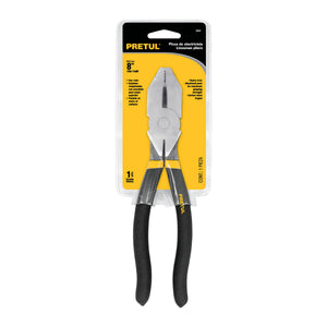 PINZA PARA ELECTRICISTA 8" USO RUDO, MANGO PVC 22606 P