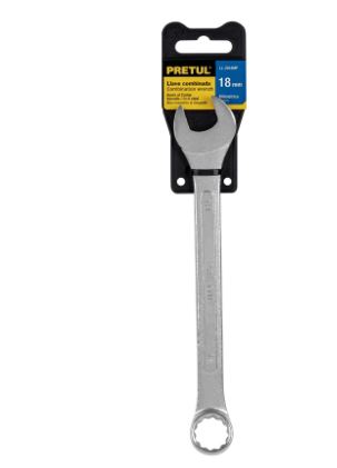 LLAVE COMBINADA 18MM X 220 MM DE LARGO, PRETUL 21912 *