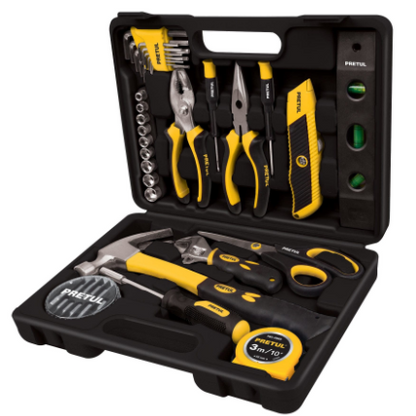 JUEGO DE 42 HERRAMIENTAS COMFORT GRIP. PRETUL 22101 *