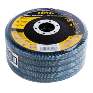 DISCO 4-1/2'' LAMINADO GRANO 60 CENTRO 7/8'', PRETUL 22351 P