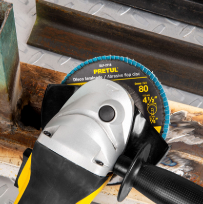 DISCO 4-1/2'' LAMINADO GRANO 80 CENTRO 7/8'', PRETUL 22352 *