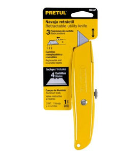 NAVAJA RETRÁCTIL 6'' CUERPO DE ALUMINIO, PRETUL 22400 P