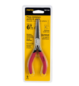 PINZA PARA JOYERIA, PUNTA DE AGUJA, PRETUL 22665 N