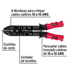 PINZA9'' PELA CABLES 18 A 10 AWG, PRETUL 22710 *