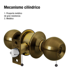 Cargar imagen en el visor de la galería, CERRADURA POMO, LA,ENTRADA, CILÌNDRICA, HERMEX BASIC 23561 P
