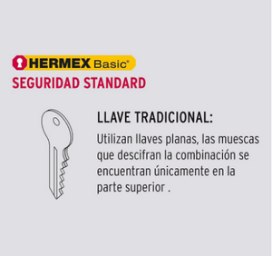 CERRADURA POMO, LA,ENTRADA, CILÌNDRICA, HERMEX BASIC 23561 P
