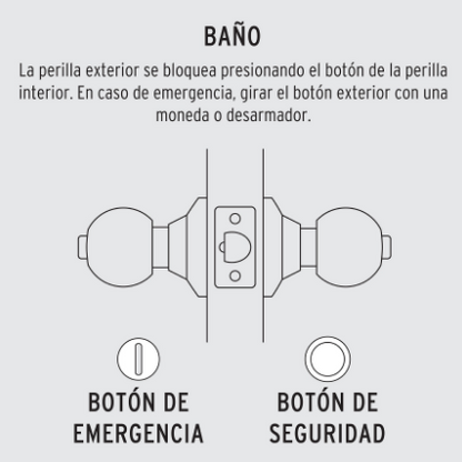 CERRADURA POMO, LB, BAÑO, CILÌNDRICA, HERMEX BASIC 23566 *