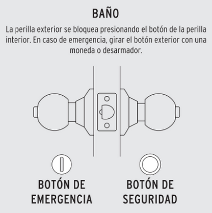 CERRADURA POMO, LA, BAÑO, CILÍNDRICA, HERMEX, BASIC 23567 *