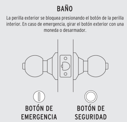 CERRADURA POMO, CM, BAÑO, CILÌNDRICA, HERMEX BASIC 23568 *