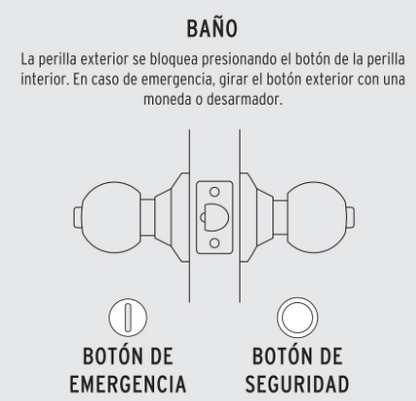 CERRADURA POMO, CM, BAÑO, CILÌNDRICA, HERMEX BASIC 23568 *