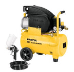 KIT COMPRESOR 20L, PISTOLA GRAVEDAD LVMP Y MANGUERA, PRETUL 24079 *