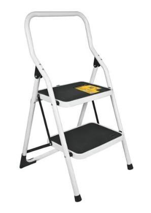ESCALERA TUBULAR PLEGABLE 2 PELDAÑOS PRETUL 24118 P