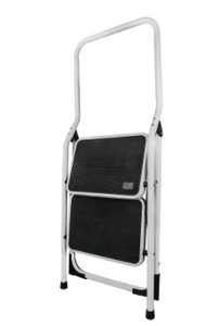ESCALERA TUBULAR PLEGABLE 2 PELDAÑOS CON BARANDAL PRETUL 24119 N
