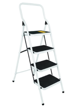 ESCALERA TUBULAR PLEGABLE 4 PELDAÑOS PRETUL 24122 *
